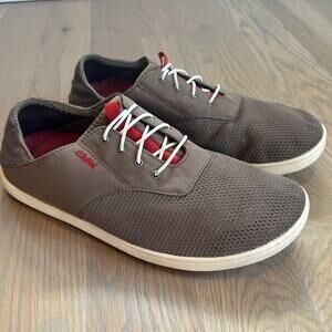 Olukai Nohea Moku Slip On Casual Sneakers Mesh Boat Shoes Brown Mens Size 9